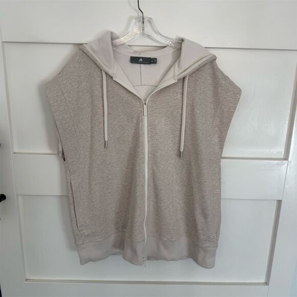 Adidas Jackets & Blazers - Adidas Stella McCartney Women's Cream Sleeveless Zip Hoodie Vest S